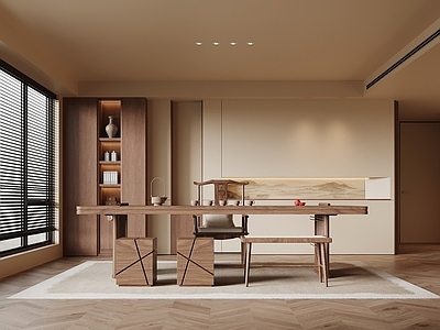 中古茶室 中古风茶室 茶桌椅 背景墙