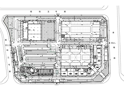 现代广场 农产品批发市场 室外景观 施工图