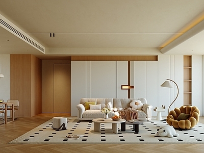 原木家居客厅 原木风客餐厅 餐厅 沙发组合