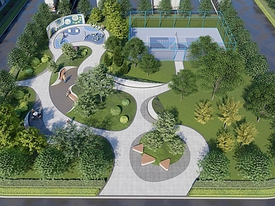 现代口袋公园 现代口袋公园 城市街角公园