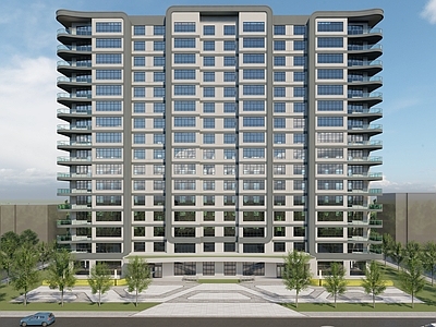 现代人才公寓 现代公寓建筑 现代写字楼 现代高层建筑