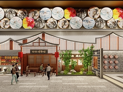 新中式中式门头 火锅店门头 古建门头 酒店门头 民宿门头 酒吧门头