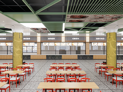 现代食堂 餐厅食堂 员工食堂 食堂明档 学校食堂