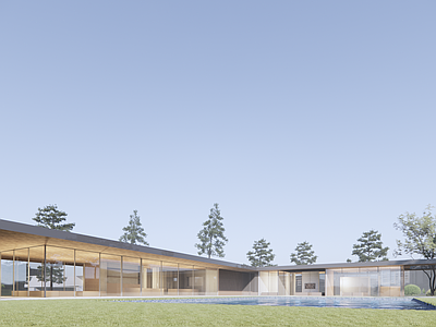 现代民宿建筑 平地民宿建筑