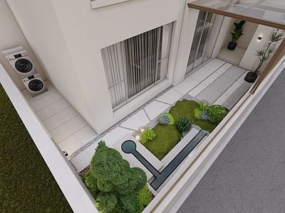 现代简约庭院 花园庭 施工图