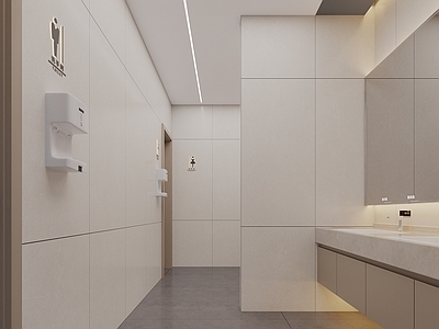 现代公共卫生间 公共卫生间