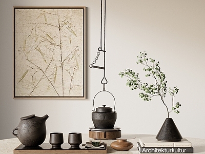 茶具 新中式茶具组合 宋式禅意茶具 茶盘 茶杯 茶壶
