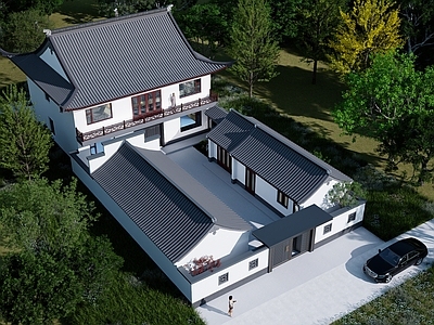 新中式中式古建筑 古建筑 自建房