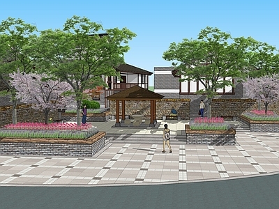新中式乡村公园 乡村公园