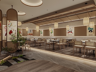 新中式原木火锅店 闽南 新中式