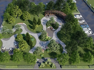 现代口袋公园 现代口袋公园 现代城市公园 城市街角公园