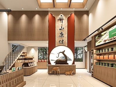 中式简约玩具礼品店 礼品 中式 展厅 展馆 鹿产品