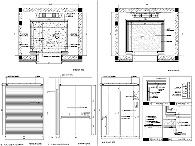 现代机械设备 电梯详图 施工图