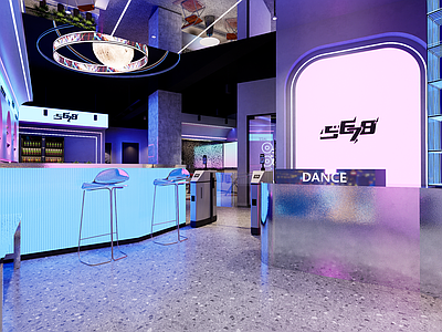 工业现代其他店铺 赛博朋克 舞蹈培训 现代风格