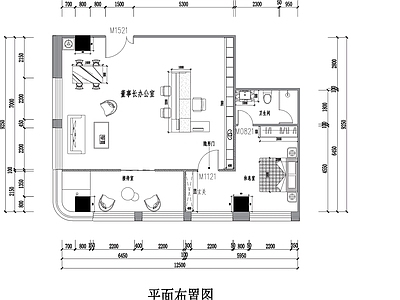 现代新中式独立办公室 125平办公室 办公 施工图