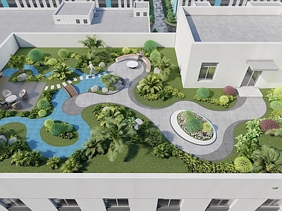 现代新中式屋顶花园 新中式屋顶花园 现代屋顶花园 禅意景观屋顶花园
