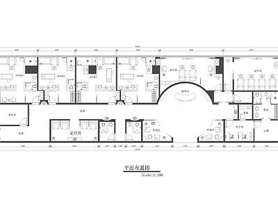 现代美容院 SPA店平面图 施工图