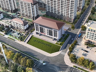 现代新中式社区服务中心 社区中心 社区服务 党群服务