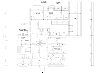 现代宠物店 宠物店 施工图