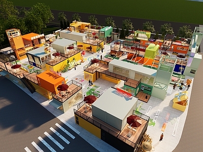 集装箱 潮玩露营商业街