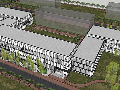 现代学校建筑 教学楼学校