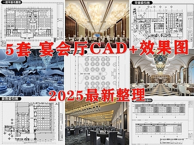 酒店宴会厅 宴会厅 婚礼宴会厅 酒楼 宴席 婚礼场地 施工图