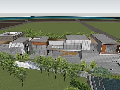 现代展览馆建筑 中海 佛山住宅示范区 售楼部 艺术馆