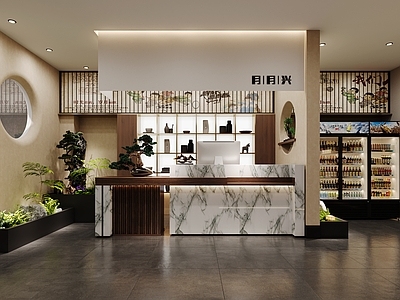 现代新中式其他餐饮空间 餐饮店前台 火锅店 餐饮店 餐饮店过道 餐饮店门头