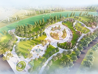 现代滨水景观 滨水康养公园 滨水疗愈景观 校园景观 滨水广场景观