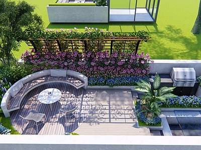 现代屋顶花园 屋顶花园 屋面绿化