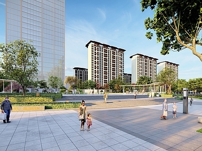 现代广场景观 城市文化广场 市政公园 街角公园 市政异型廊架