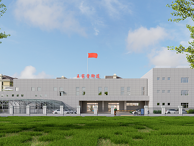 现代产业园办公楼 现代办公楼 政府办公楼 两层办公楼 简单办公楼