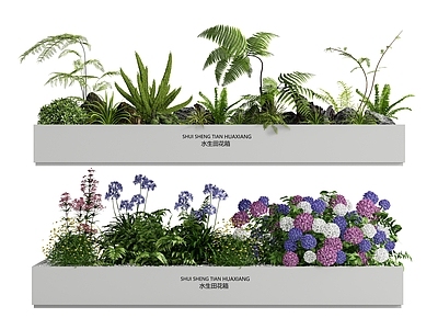 花箱 外摆花箱 植物堆 花池花坛 花草盆栽 景观造景