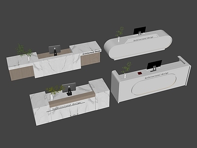 现代前台 现代前台 服务台 酒店前台 公司前台