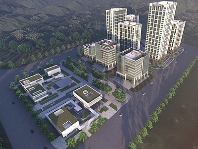 现代小区建筑 别墅洋房高层规划 别墅洋房高层小区 多产品住宅规划 多产品住宅建筑