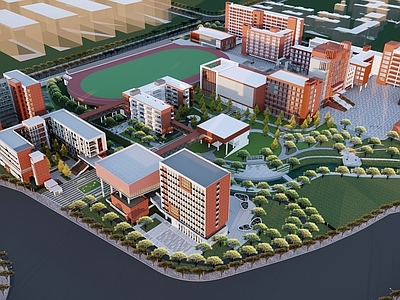 现代学校建筑 学院红建筑规划 学院红学校建筑 校园建筑规划