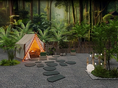 现代直播间 露营 直播间