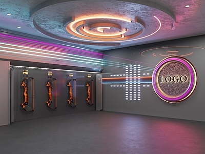 现代工业直播间 弓箭 科技感 直播间