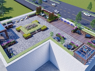 欧式简欧屋顶花园 欧式屋顶花园 民国风屋顶花园 简欧景观亭