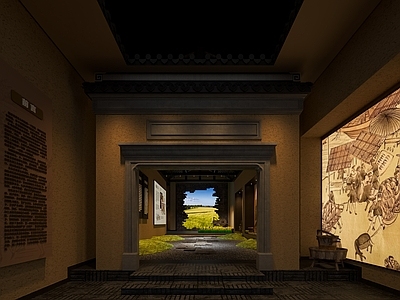 中式博物馆 豆腐展厅 中式建筑 文化馆