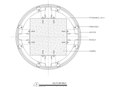 墙面节点 柱子节点 施工图