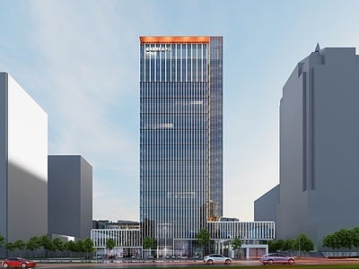 现代其他公共建筑 酒店 商务中心 竖向线条 简洁