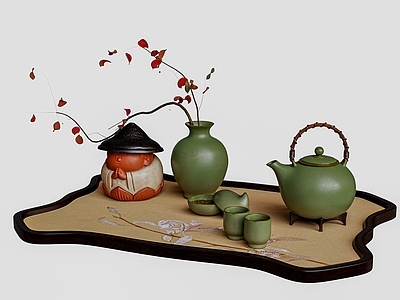 新中式中式摆件组合 现代茶具 中式茶具茶壶