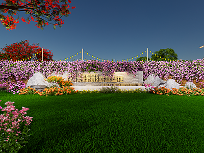 现代乡村庭院 网红露营基地 露营花园 露营景观 花园 网红打卡