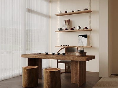 中古茶室 中古风茶室 茶桌椅