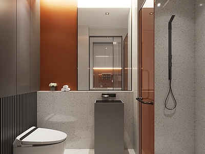 现代轻奢公寓 卫生间