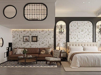 美式复古公寓 一字型公寓