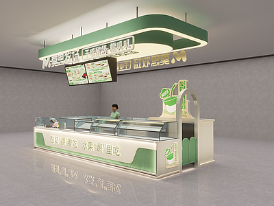 现代奶茶店 奶茶铺子 饮品店 柜台店面