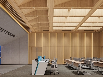 新中式禅意宗教文化 佛学院新闻中心 演播厅 会议厅