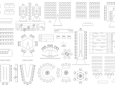 办公家具图库 办公 施工图